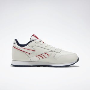 Reebok Classic Leather Turnschuhe Kinder - Navy/Rot - DE 896-JGI